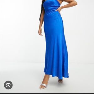 Ever New Elegant Blue Strapless Gown - Never Worn